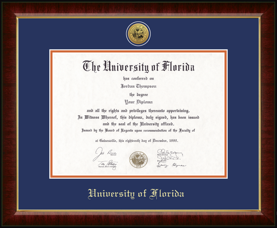 Gold Engraved Murano Diploma Frame-240484