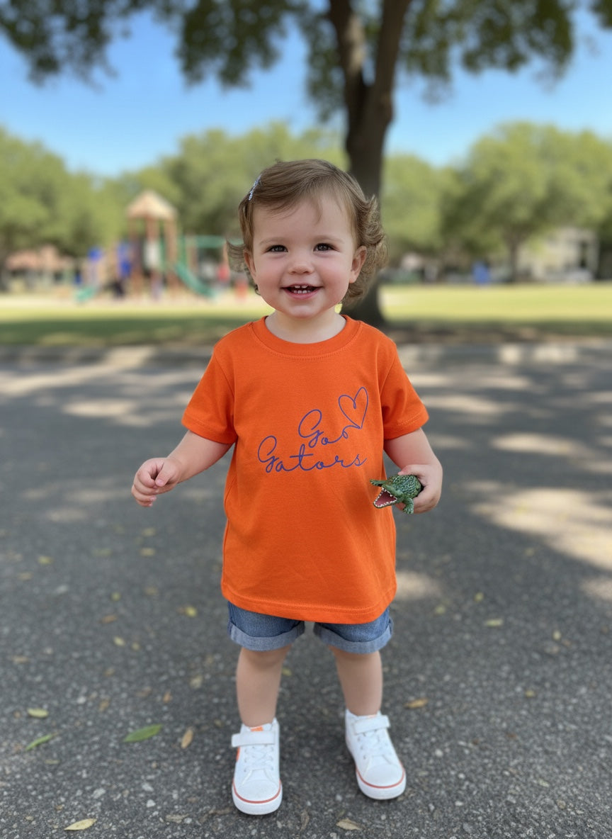 Go Gators Heart Toddler T-Shirt