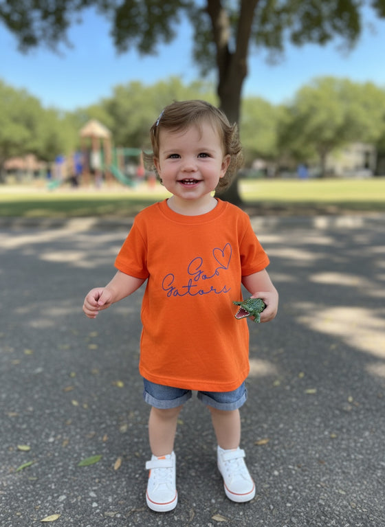 Go Gators Heart Toddler T-Shirt