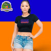 Black Florida Gators Ladies Chomp Chomp Crop Top Tee