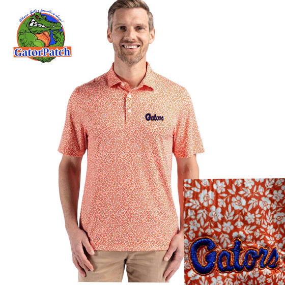 Cutter & Buck Pike Eco Flora Print Mens Polo