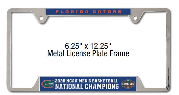 2025 Mens Basketball National Champ 6.25x12.25 Metal License Plate Frame