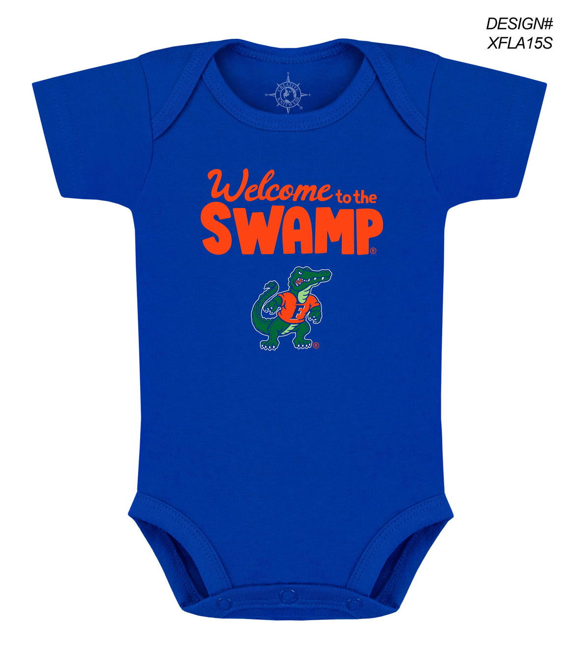 Florida Gators Infant Bodysuit: Screen-print : Royal / Welcome to the Swamp / 0-3 Months