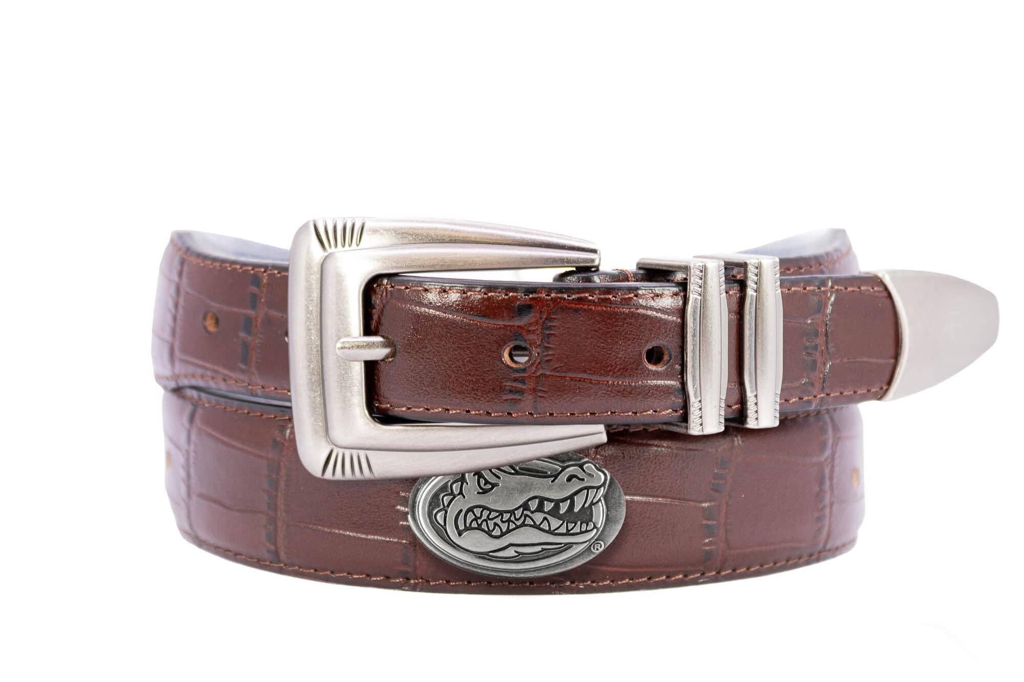 Florida Gators Men's Collegiate Croc Leather Belt.