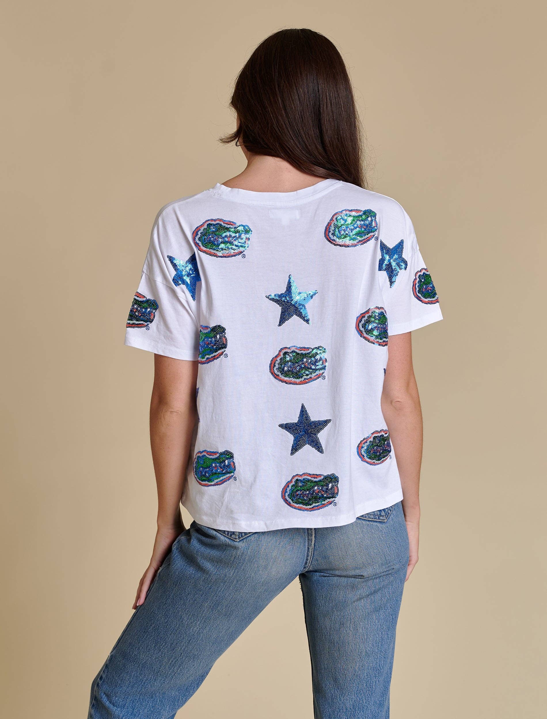 The All Over Sequin Boxy Tee | Florida