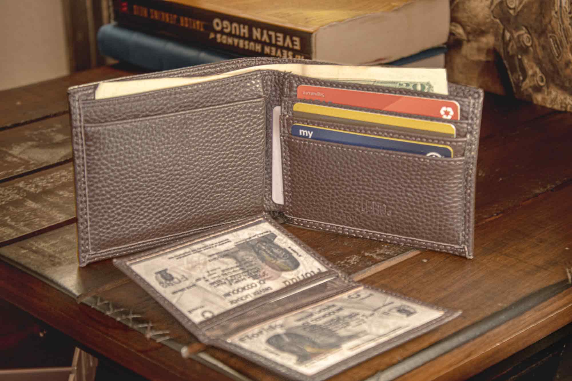 Florida Gators Pebble Grain Leather Wallet – Bifold, Trifold, Tall Roper & Slim Front Pocket – Black or Brown