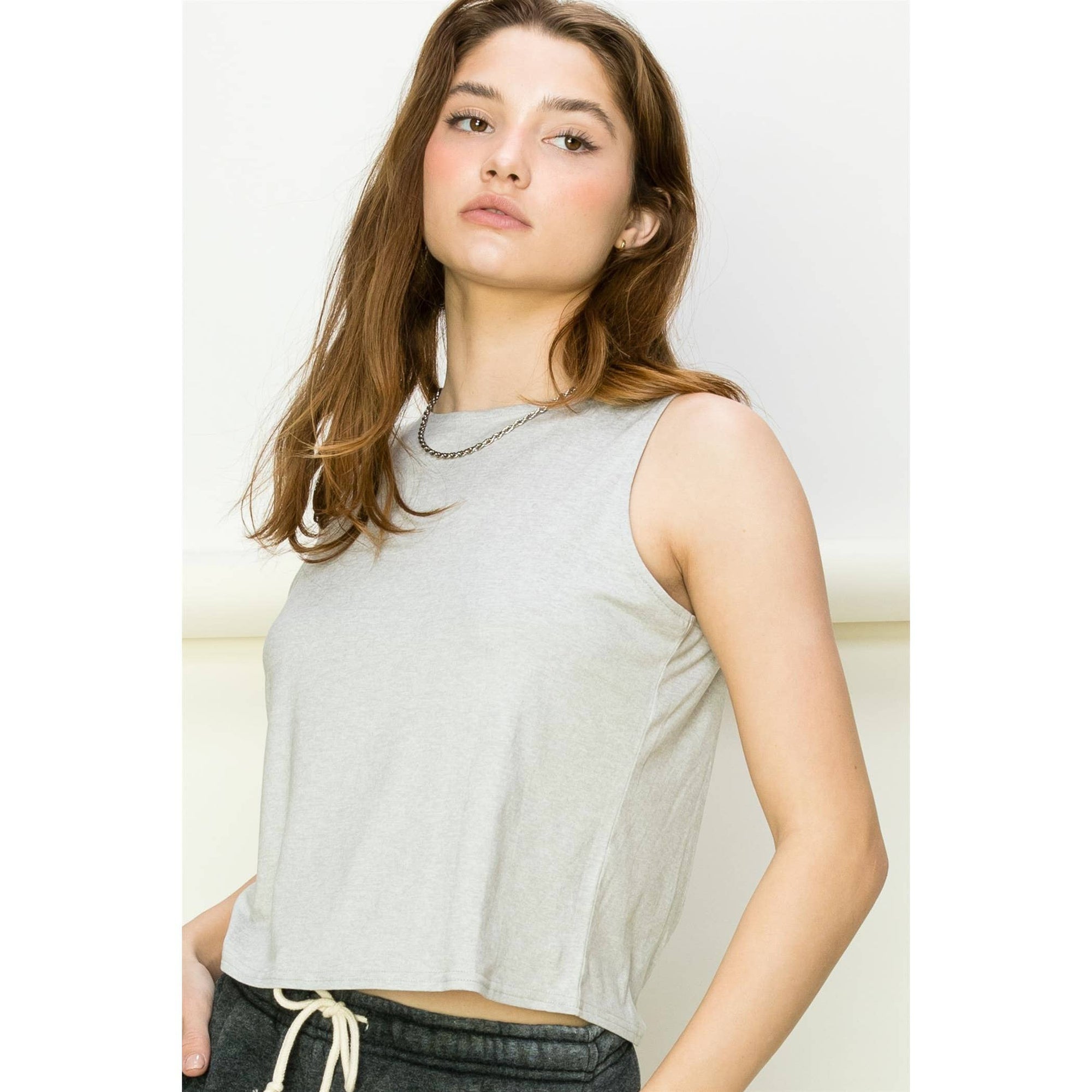Tie-Back Sleeveless Top