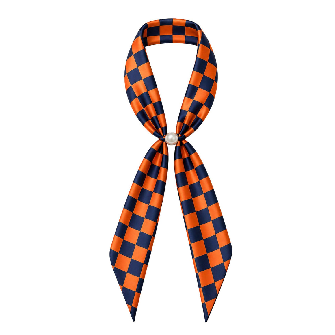 Checkered Gameday Magnetic Scarf Necklace
