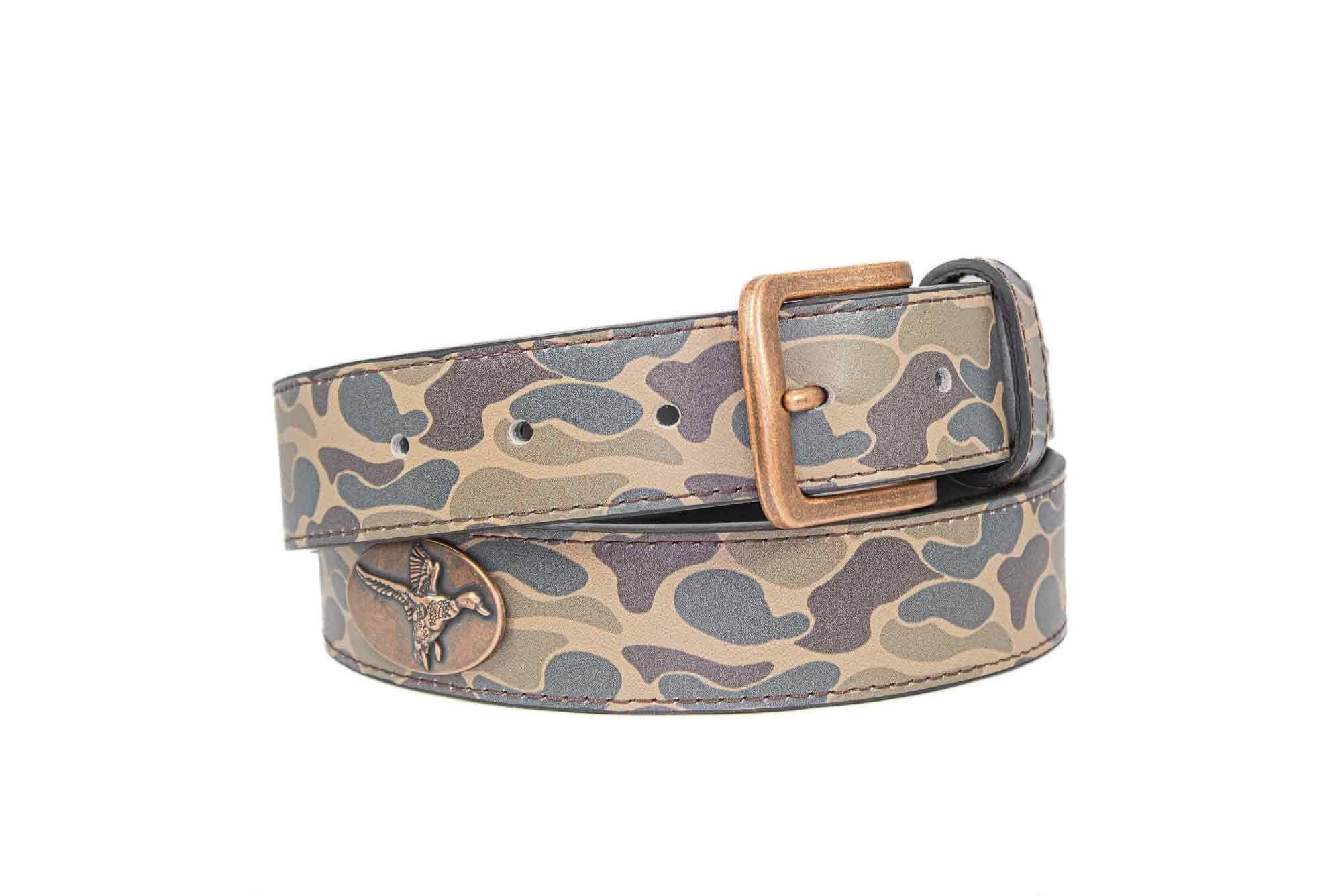 Florida Gators Old School Camo Leather Belt