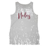 Sequin Script Fringe Tank - NCAA Licensed: University of Florida / XL