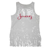 Sequin Script Fringe Tank - NCAA Licensed: University of Florida / M