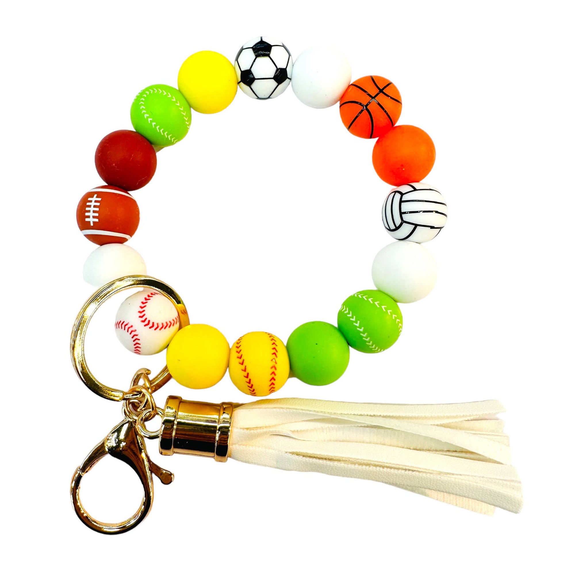 Gameday Ball Bracelets: Orange/blue