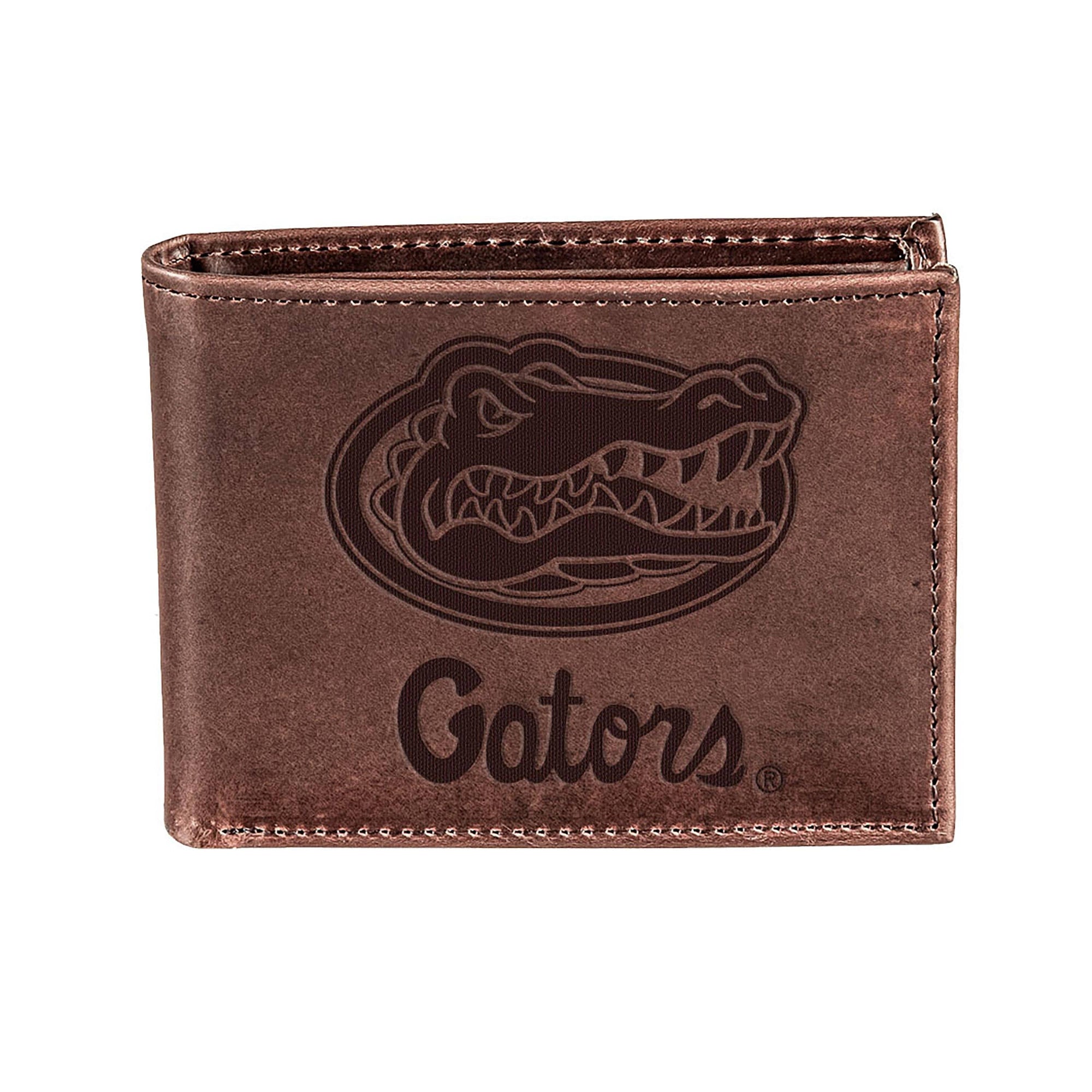 University of Florida, Bi-Fold Wallet, Brown, CH, 100% Genui