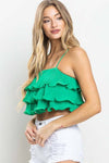 Pleated Top: ORANGE / 2-2-2 (S-M-L)