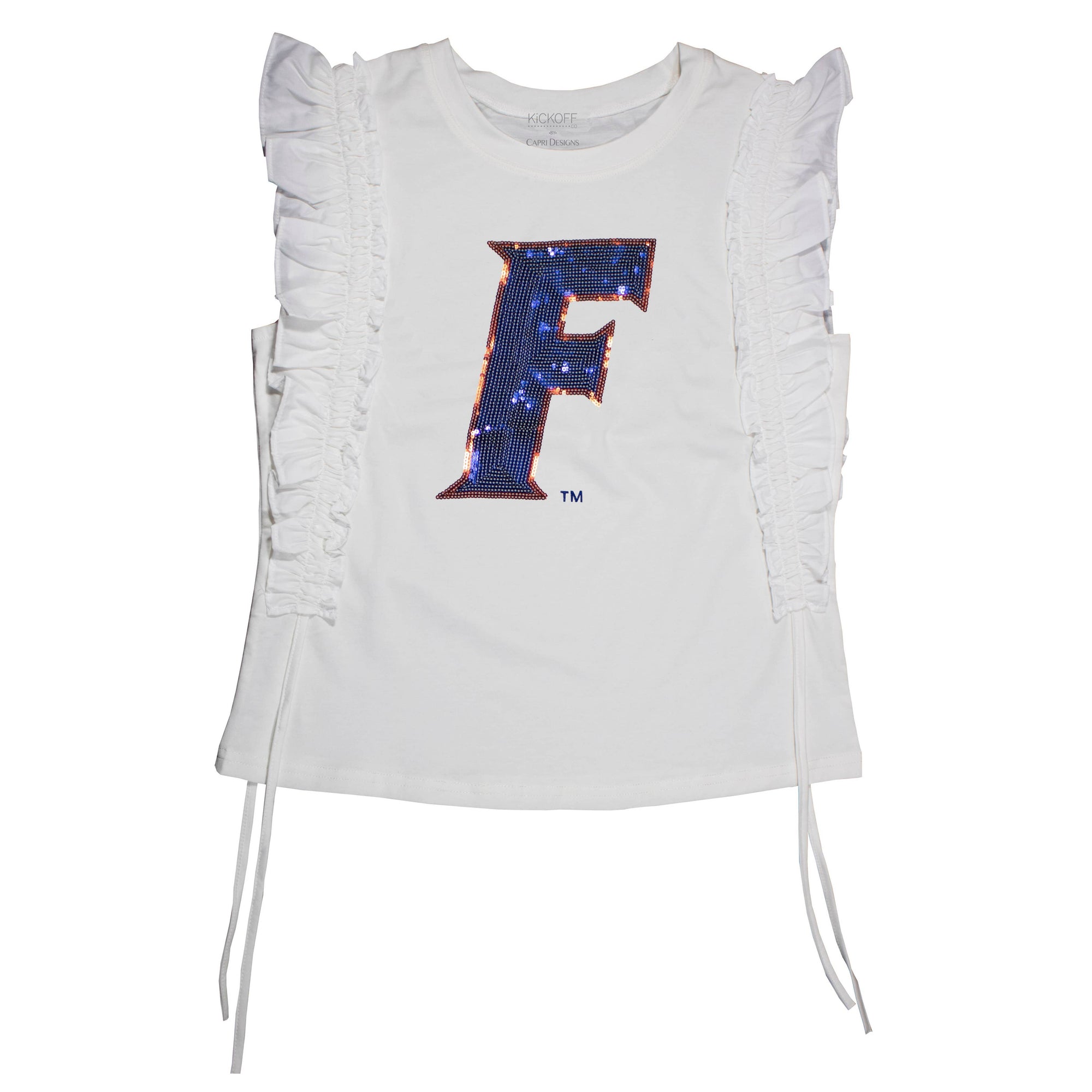 Sequin Ruffle Sleeve - NCAA Licensed: University of Florida / M