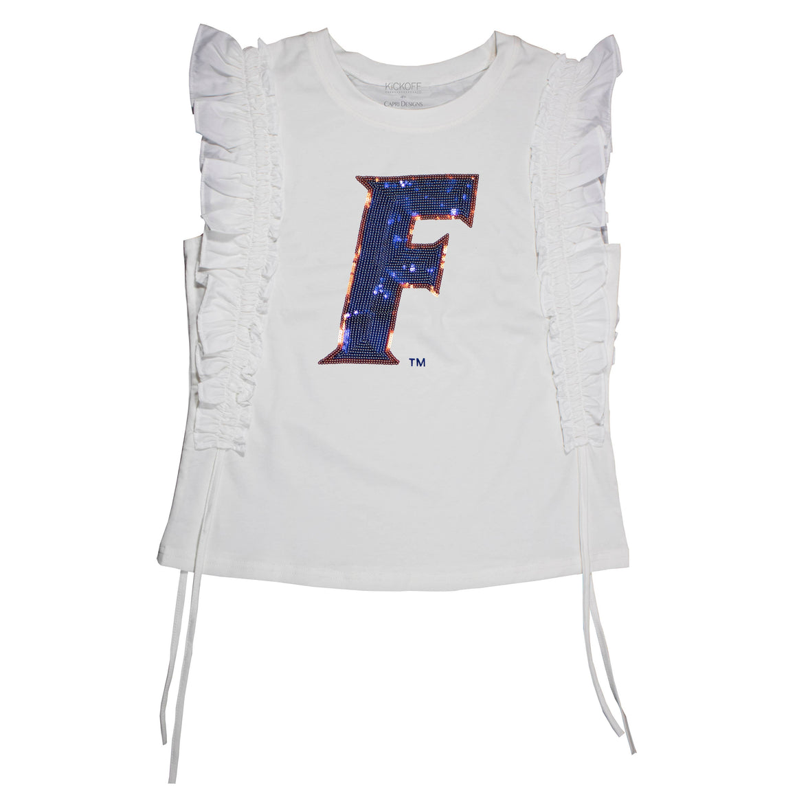 Sequin Ruffle Sleeve - NCAA Licensed: University of Florida / S