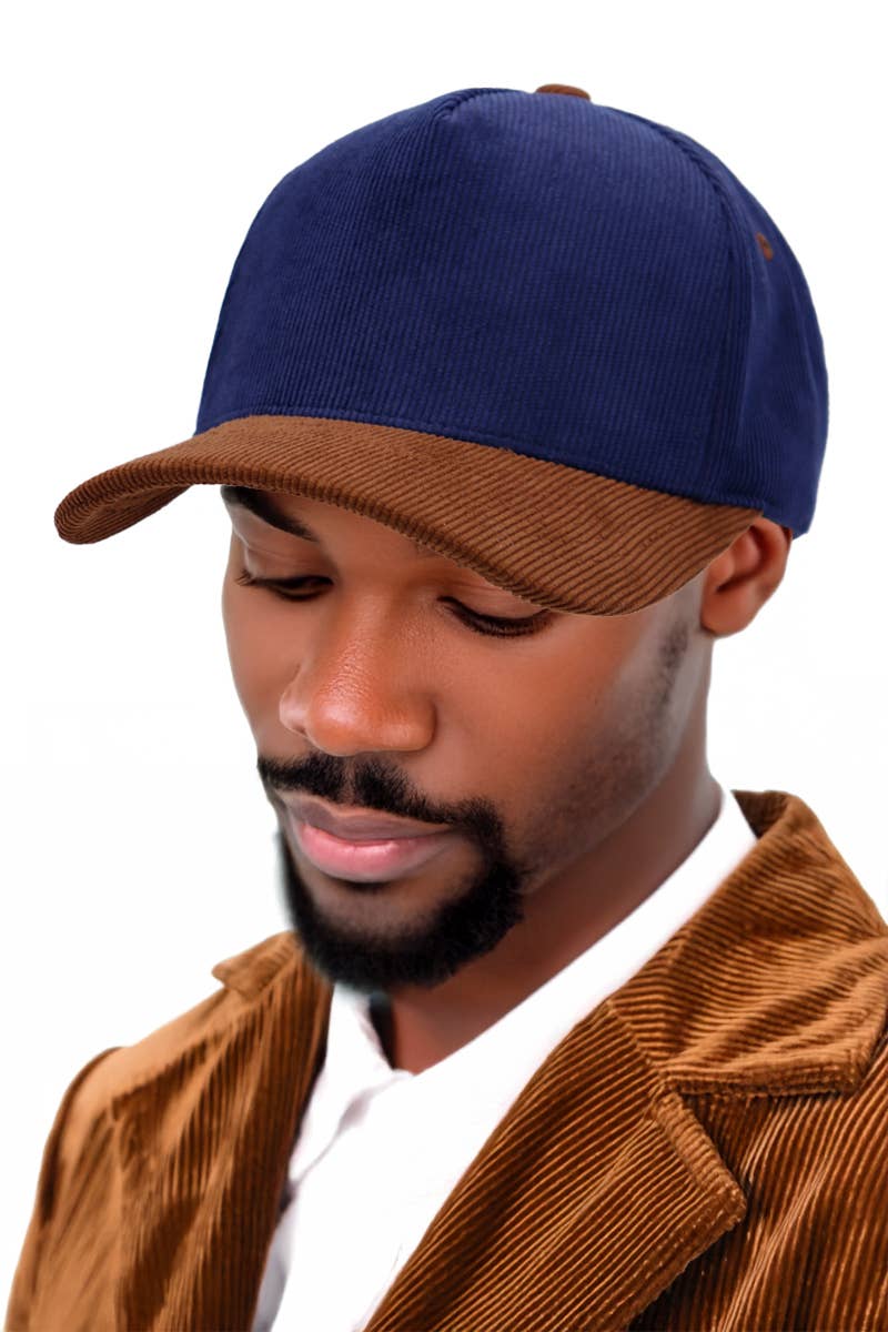 Premium Corduroy Two Tone Baseball Cap