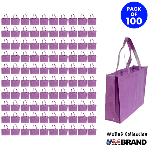  Shopping Bags Hand Bags Tote Bags Grocery Bags Pack of 100: Royal Blue / Medium 12x16x5
