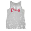 Sequin Script Fringe Tank - NCAA Licensed: University of Florida / M