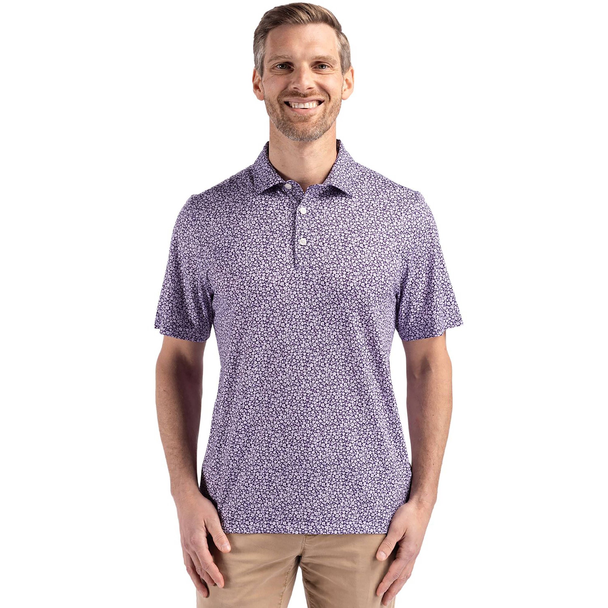 Cutter & Buck Pike Eco Flora Print Mens Polo