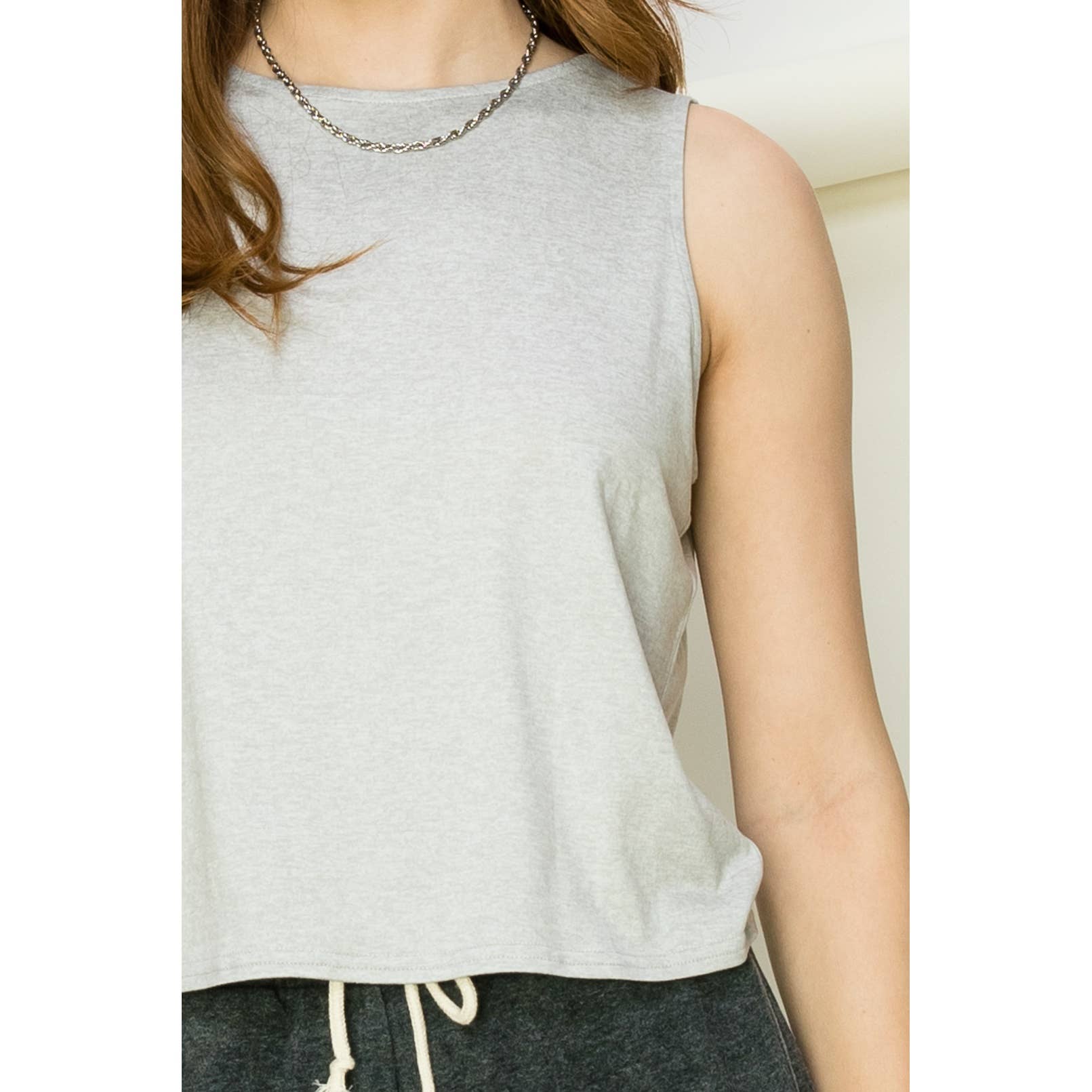 Tie-Back Sleeveless Top