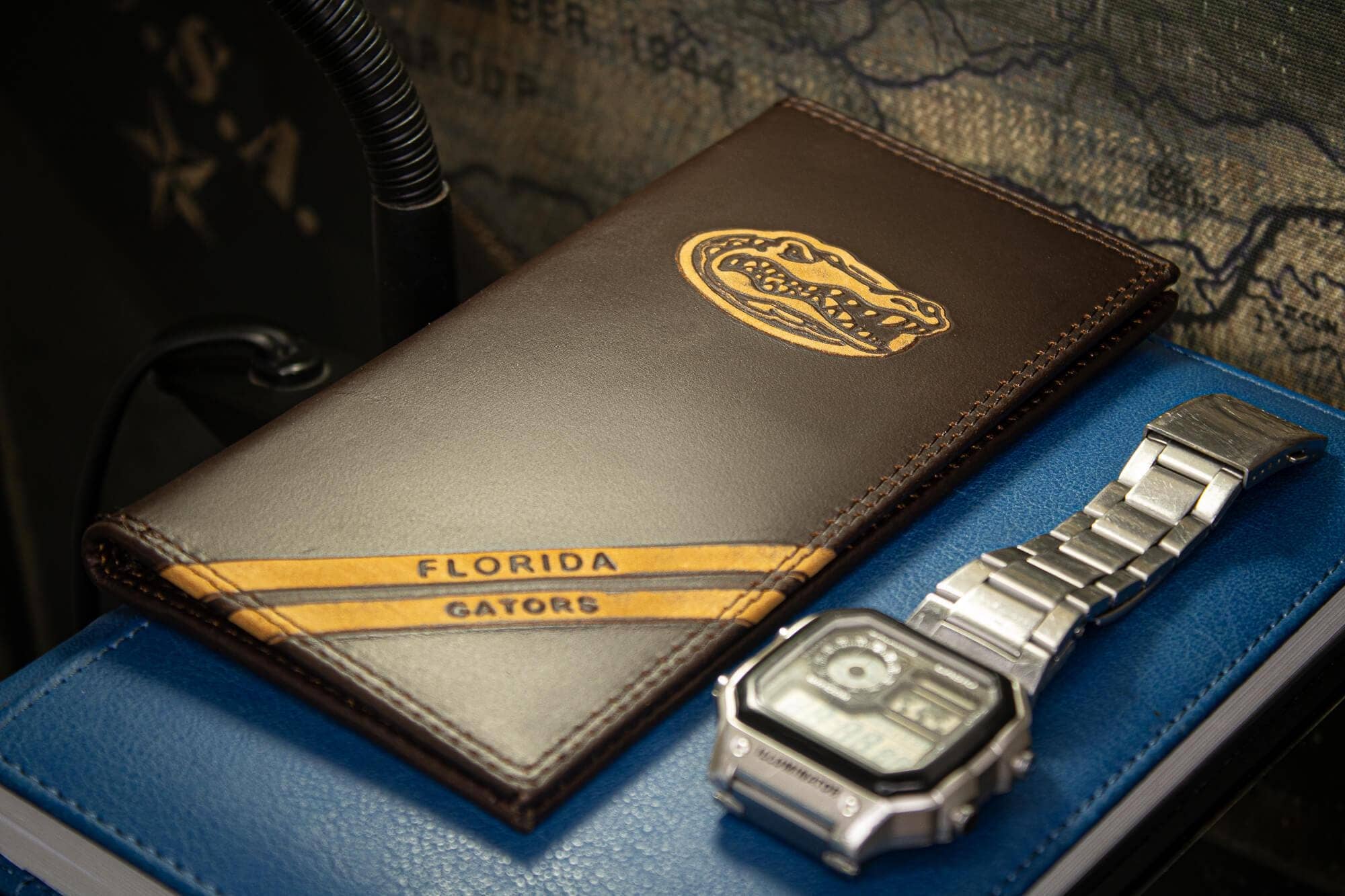 Florida Gators Men's Embossed Leather Wallet.