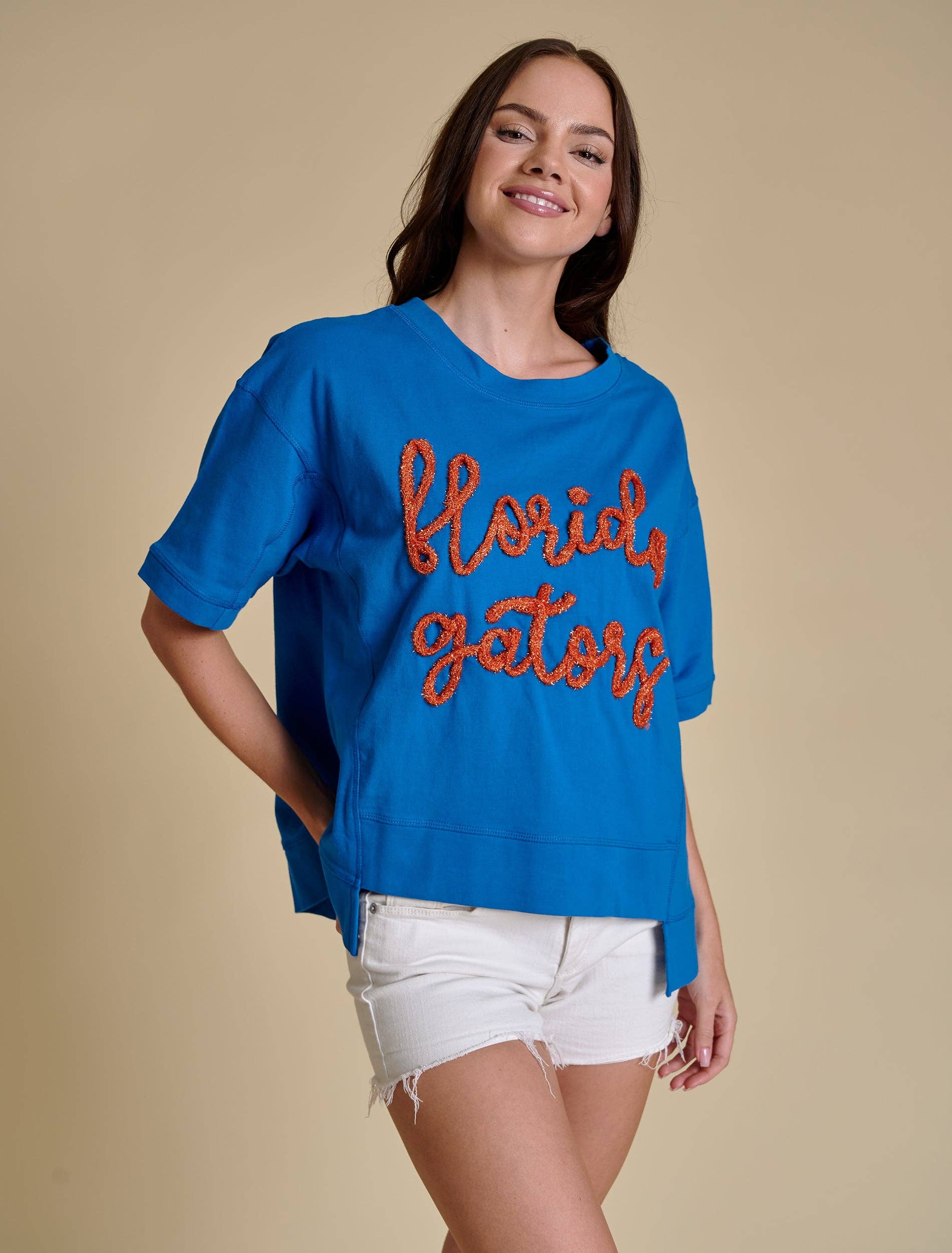 The Glitter Script Boxy Top | Florida