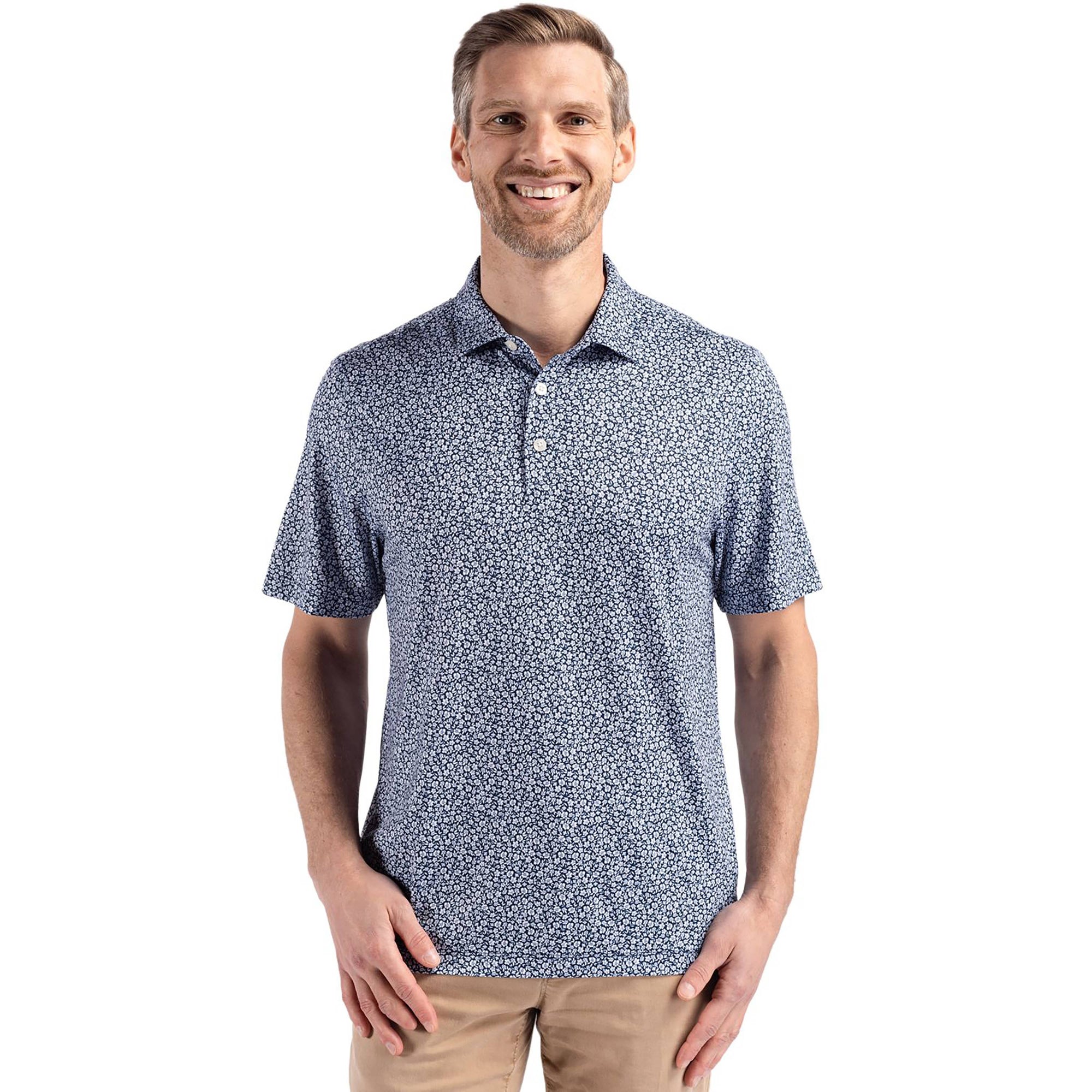 Cutter & Buck Pike Eco Flora Print Mens Polo