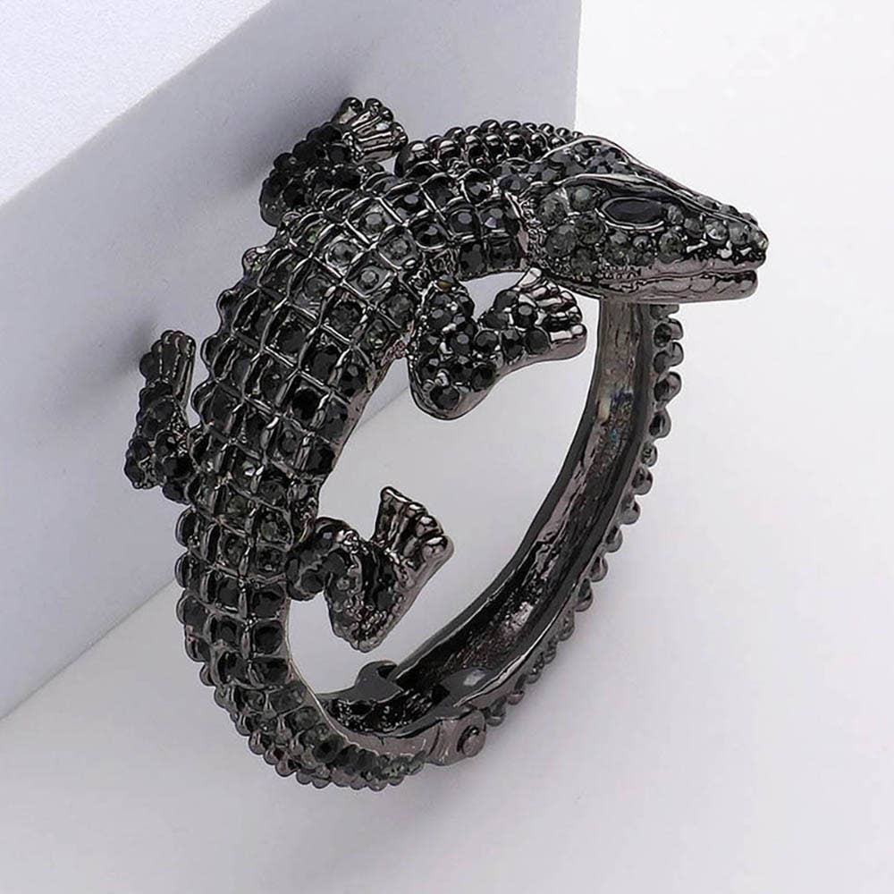 Crystal Rhinestone Crocodile/Alligator Embellished Bracelet