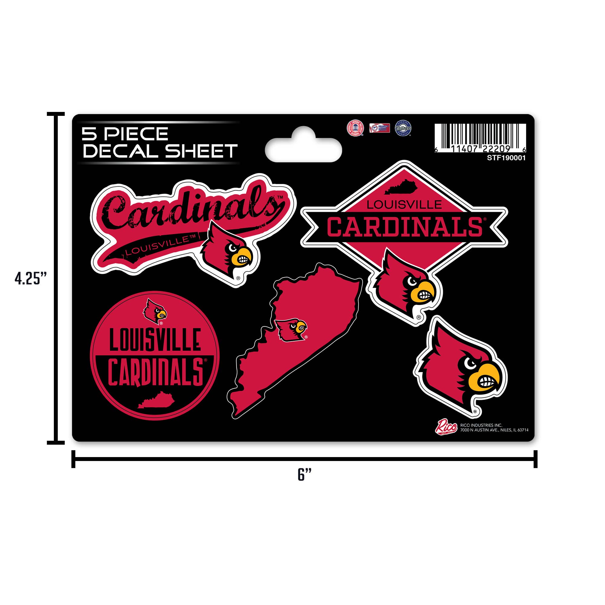 Florida 3-Time Champs 5-Piece Sticker Sheet