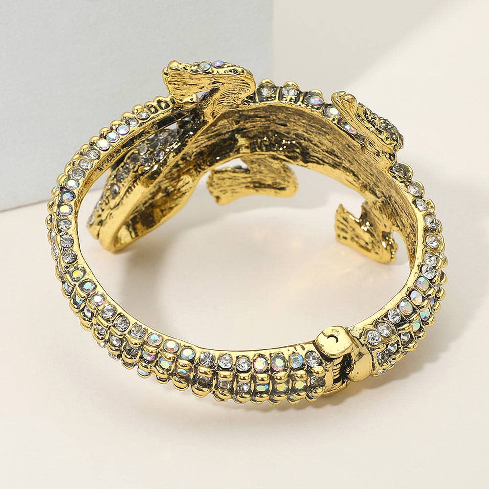 Crystal Rhinestone Crocodile/Alligator Embellished Bracelet