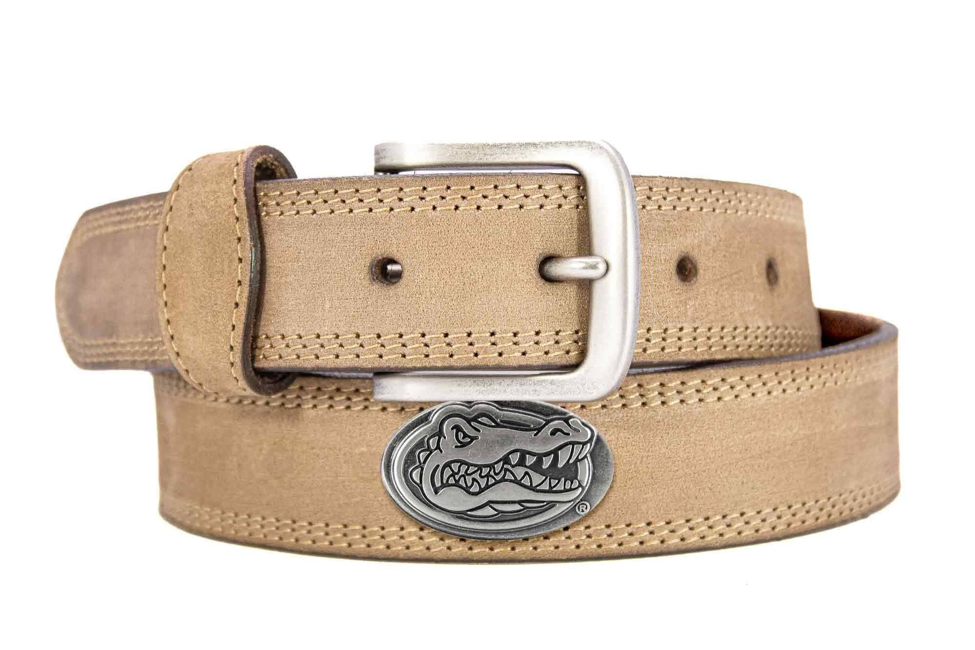 Florida Gators Men's Collegiate Crazyhorse Leather Belt.