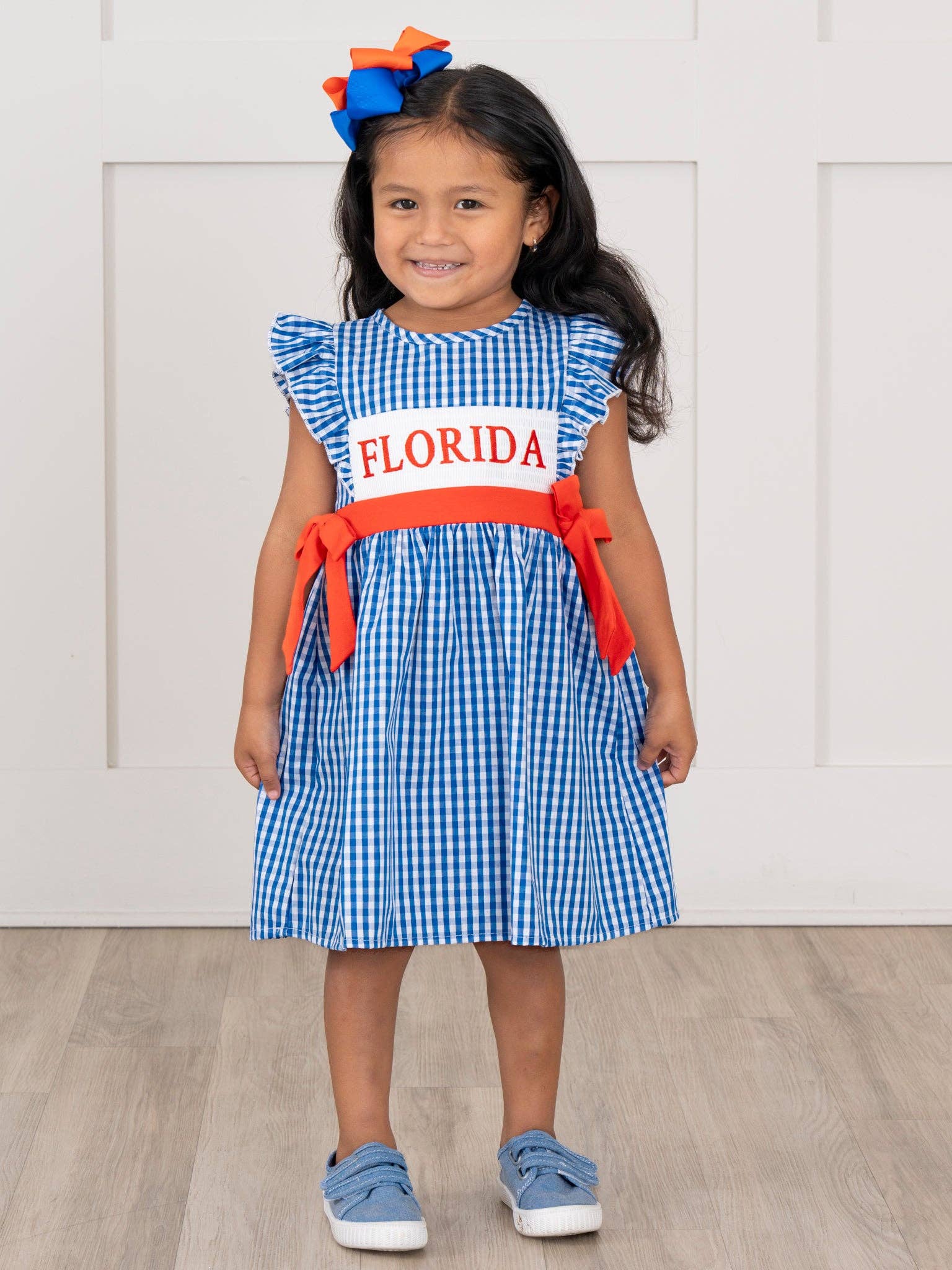 Florida Smocked Gingham Dress