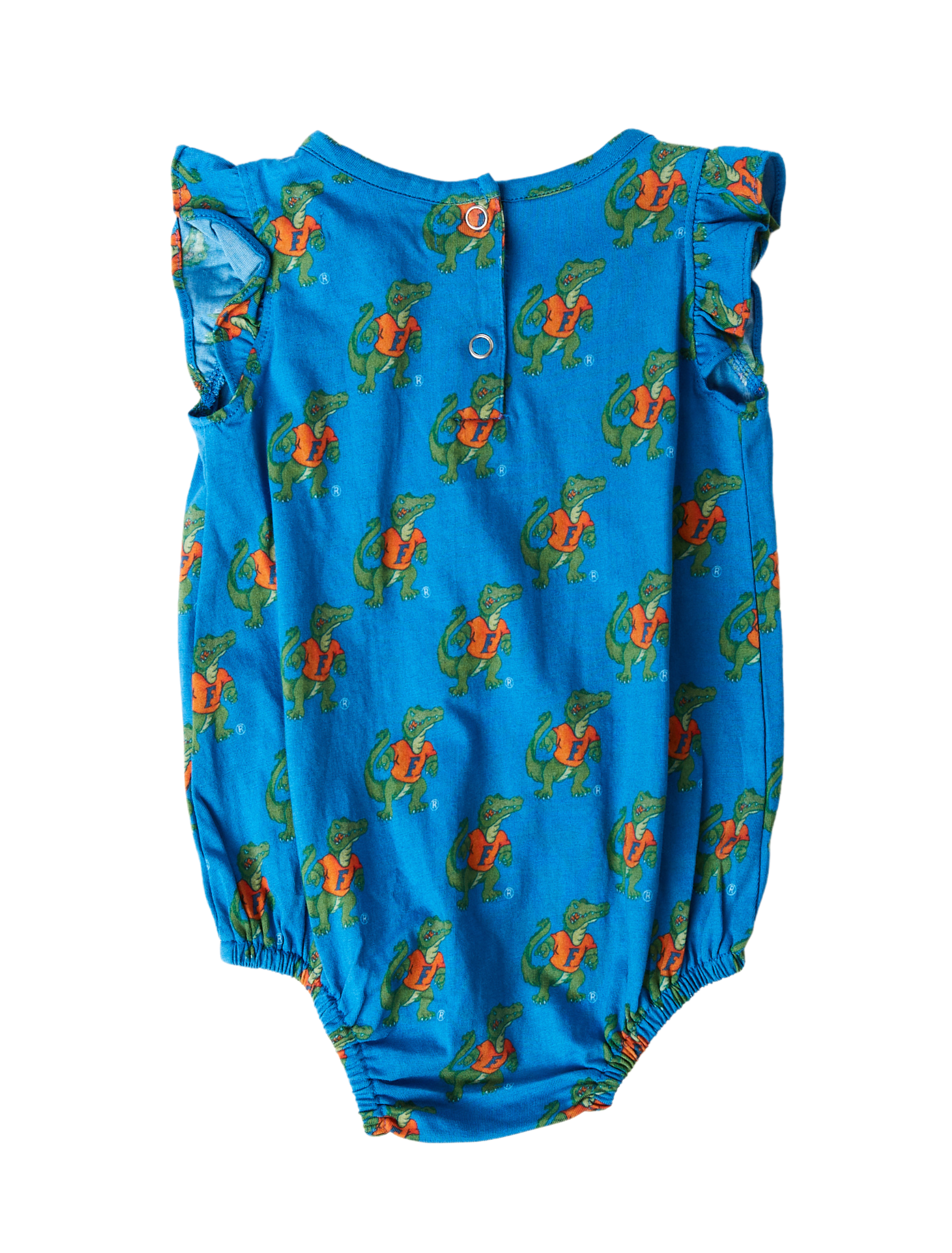 The Florida Flutter Sleeve Romper: 12-18M