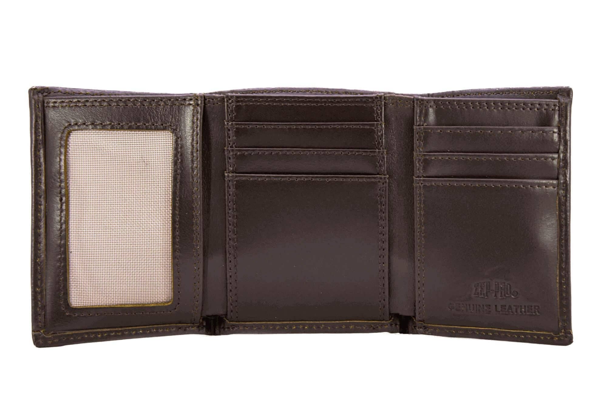 Florida Gators Men's Trifold Old School Camo Leather Wallet.