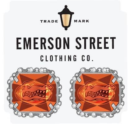 FLORIDA GATORS ETCHED STUD EARRINGS