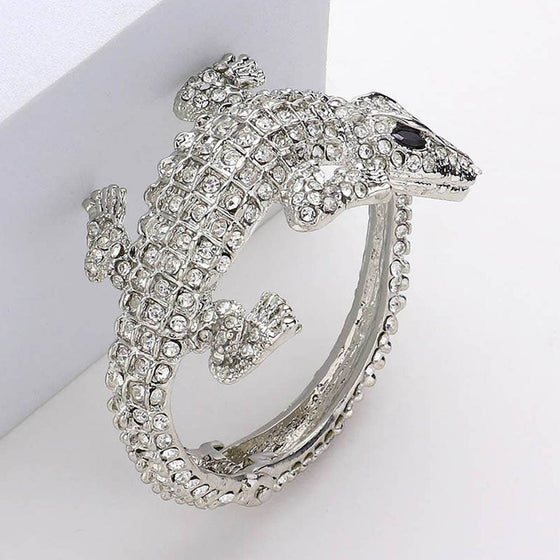 Crystal Rhinestone Crocodile/Alligator Embellished Bracelet