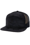 Camouflage Polyester Fabric 7 Panel Flat Bill Trucker Hat