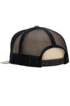 Camouflage Polyester Fabric 7 Panel Flat Bill Trucker Hat