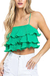 Pleated Top: ORANGE / 2-2-2 (S-M-L)