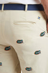 Collegiate Short Khaki with University of Florida Gators: 28 / Khaki / 9" Inseam