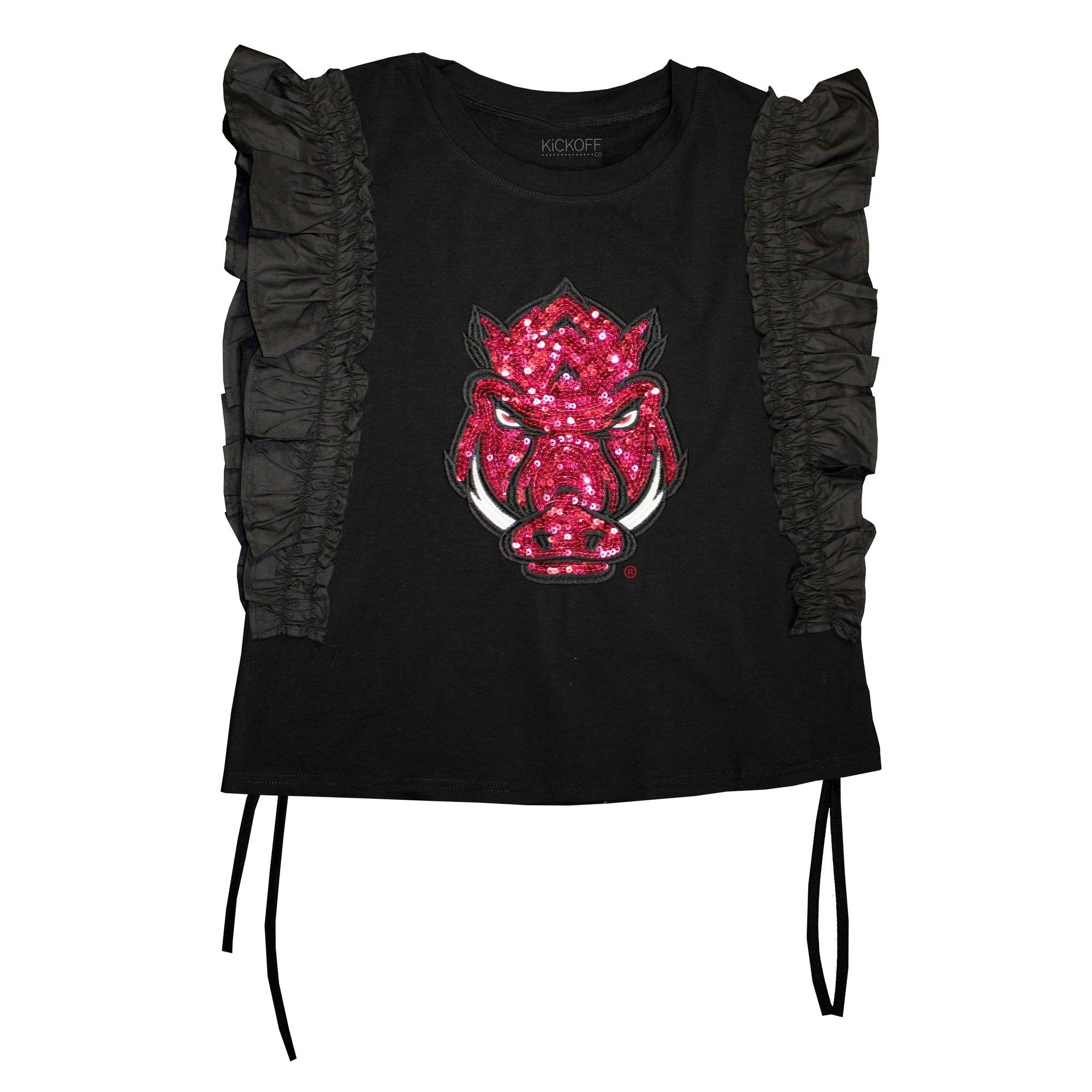 Sequin Ruffle Sleeve - NCAA Licensed: University of Florida / XL