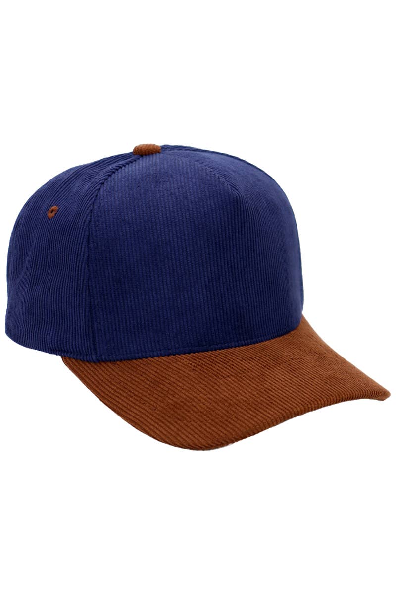 Premium Corduroy Two Tone Baseball Cap