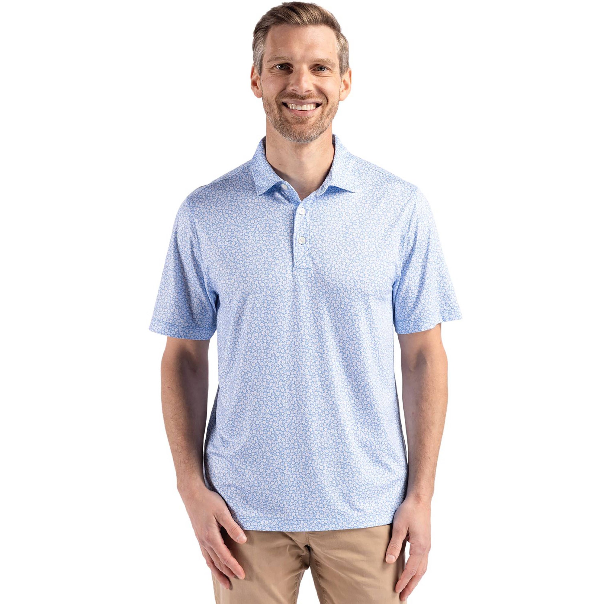 Cutter & Buck Pike Eco Flora Print Mens Polo