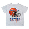 Florida Gators Dripping Football Helmet T-Shirt Blue