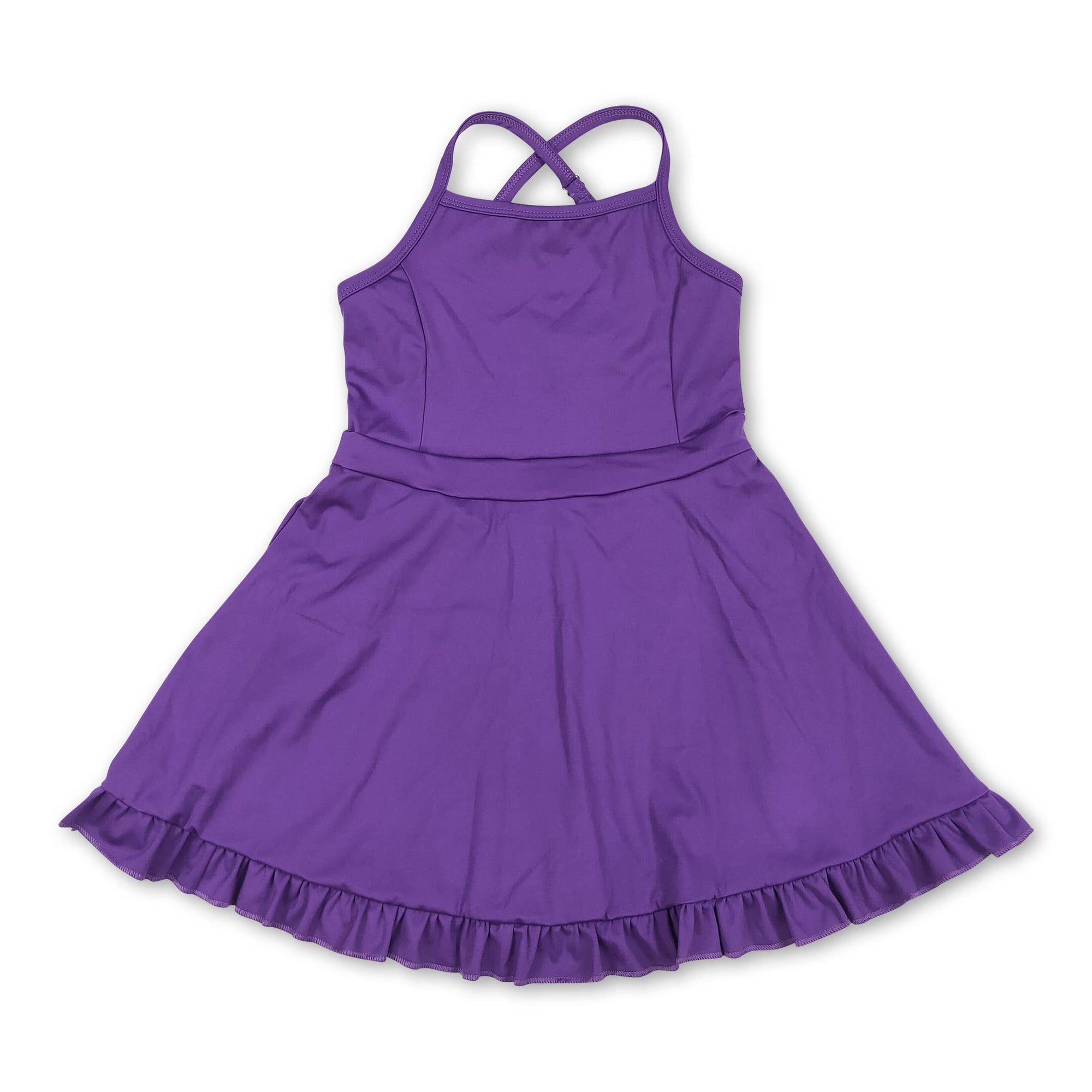 Multi colors kids girls summer athletic dresses