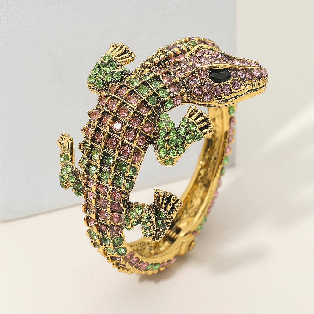 Crystal Rhinestone Crocodile/Alligator Embellished Bracelet