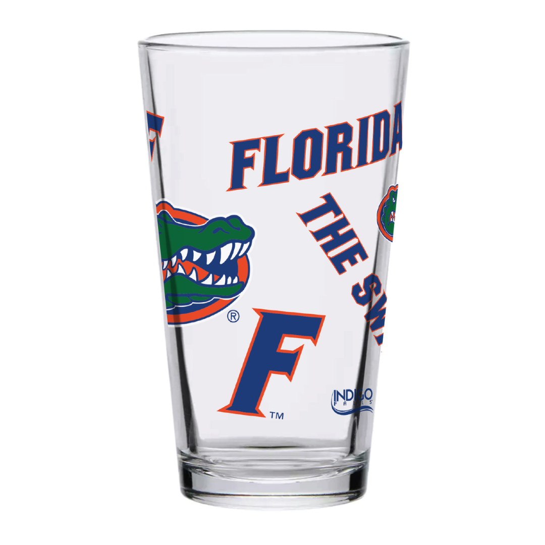 16oz Florida Gators Medley Pint Glass