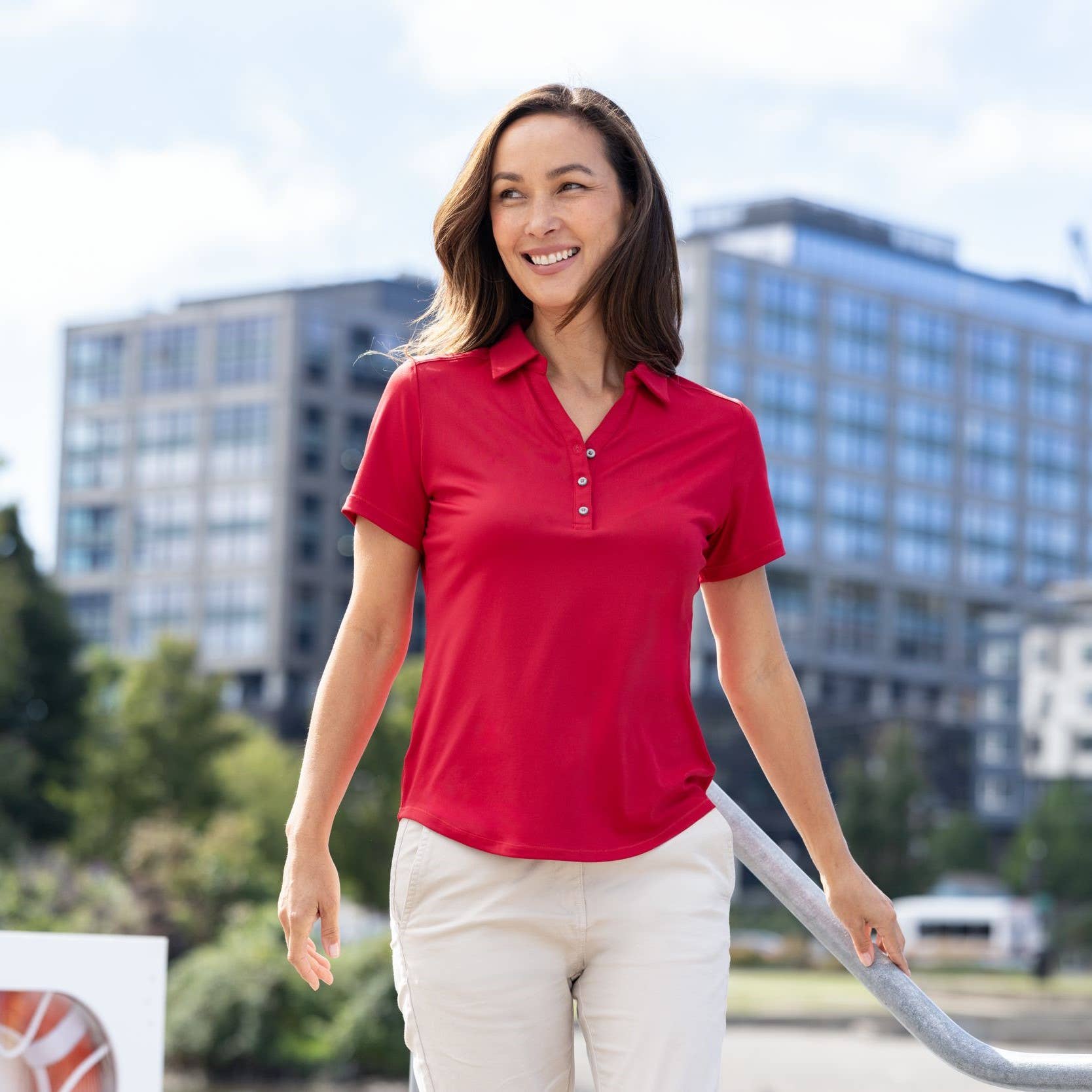 Cutter & Buck Forge Eco Stretch Womens Short Sleeve Polo