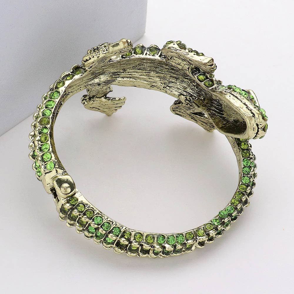 Crystal Rhinestone Crocodile/Alligator Embellished Bracelet